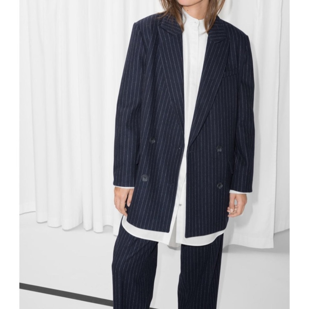 & other stories pinstripe blazer US size 2
